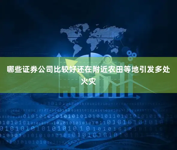 哪些证券公司比较好还在附近农田等地引发多处火灾